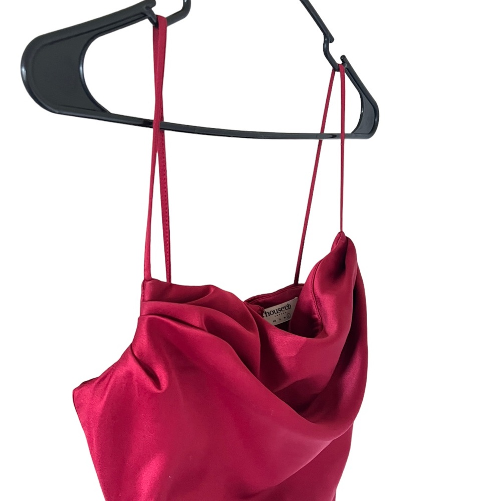COPY - House of CB Anja Satin Corset Red Midi Dress - Picture 7 of 16